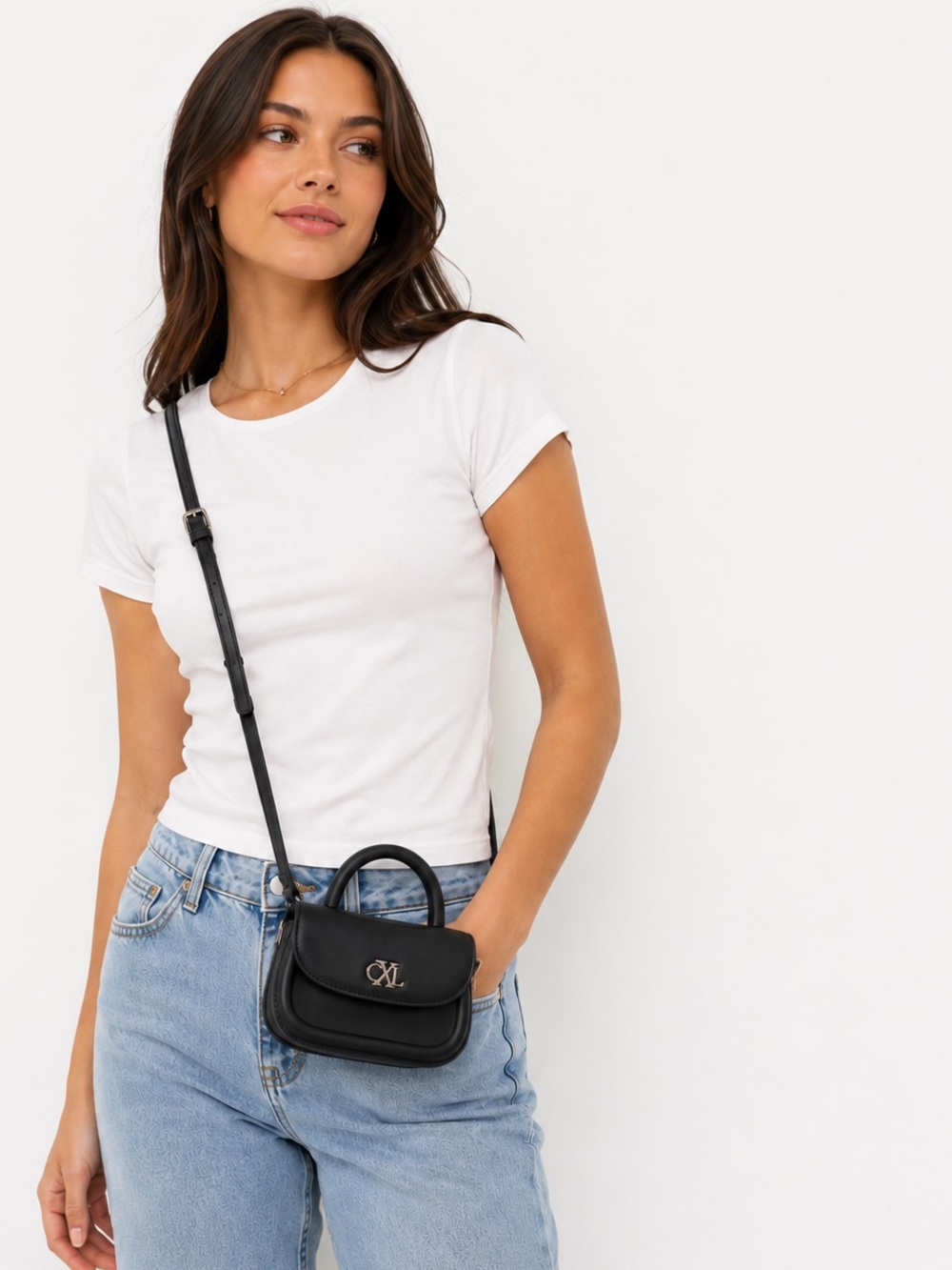 CXL by Christian Lacroix Char Crossbody and Top Handle Black Bag NWT
